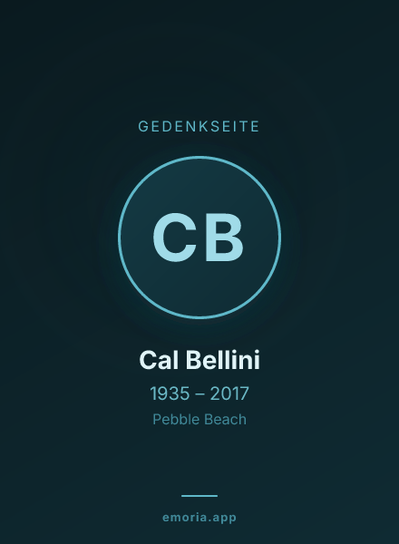 Gedenkportrait von Cal Bellini