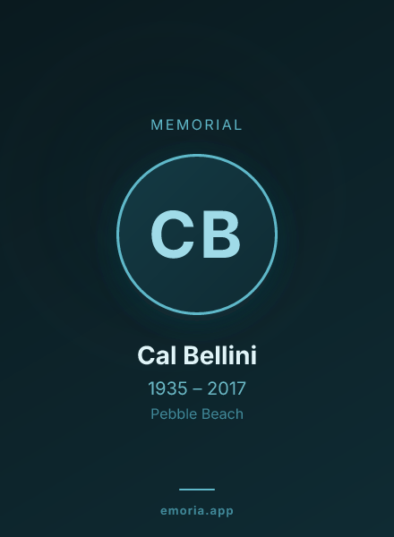 Memorial portrait of Cal Bellini
