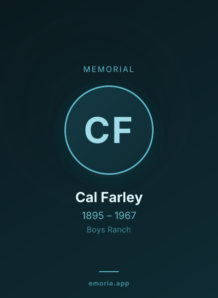 Memorial portrait of Cal Farley