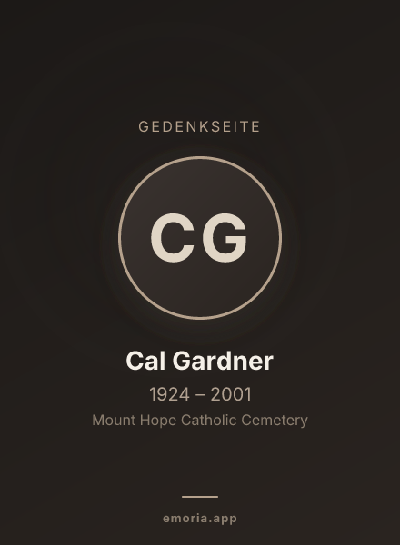 Gedenkportrait von Cal Gardner