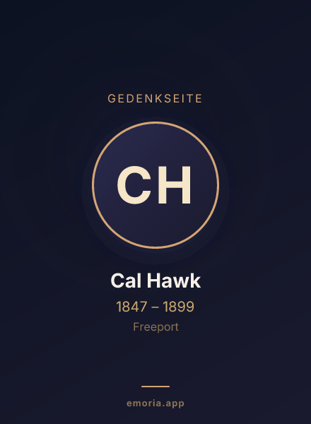 Gedenkportrait von Cal Hawk