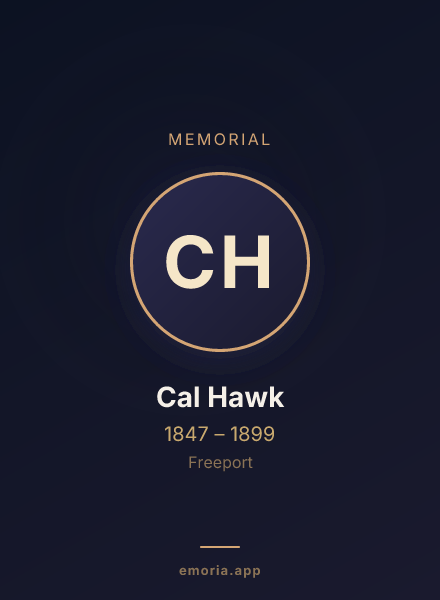 Memorial portrait of Cal Hawk