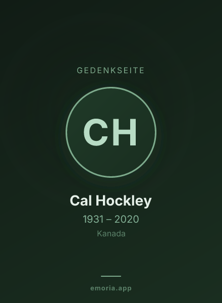 Gedenkportrait von Cal Hockley