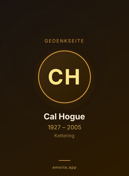 Gedenkportrait von Cal Hogue