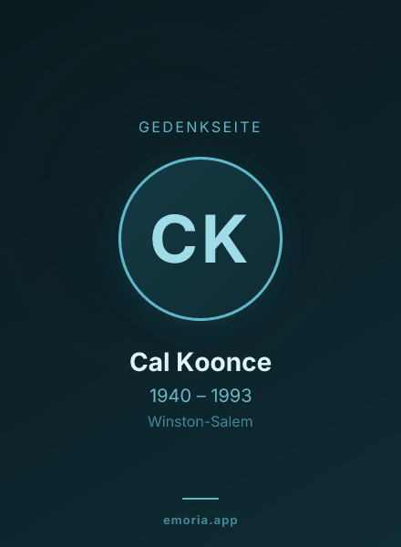 Gedenkportrait von Cal Koonce