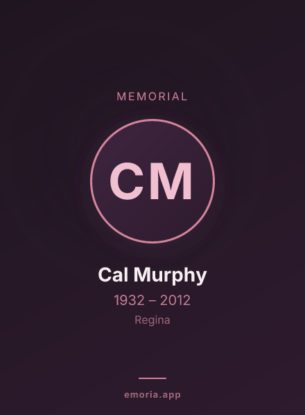 Memorial portrait of Cal Murphy