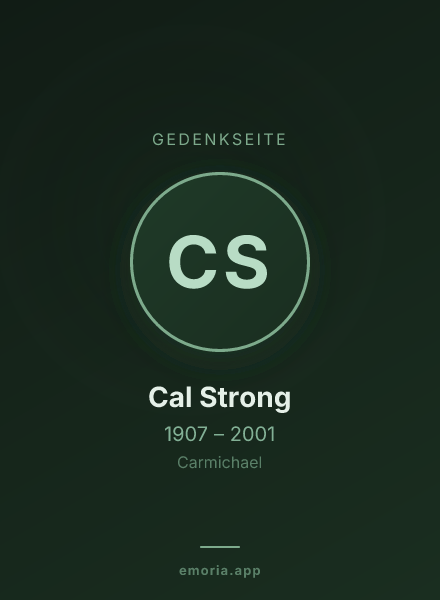 Gedenkportrait von Cal Strong