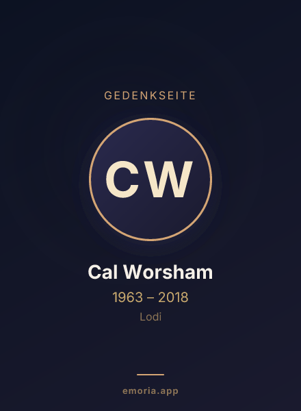 Gedenkportrait von Cal Worsham