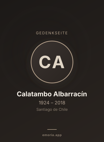 Gedenkportrait von Calatambo Albarracín
