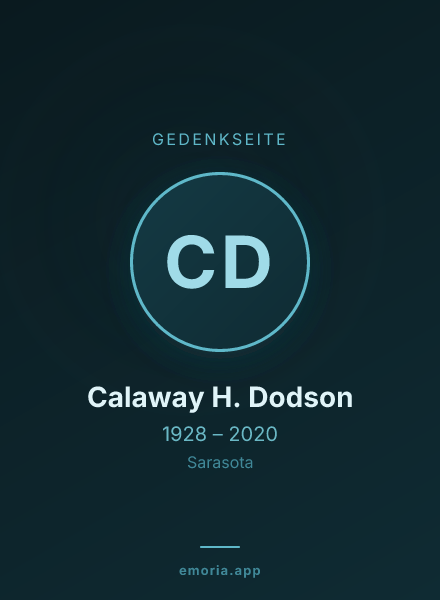 Gedenkportrait von Calaway H. Dodson