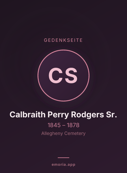 Gedenkportrait von Calbraith Perry Rodgers Sr.