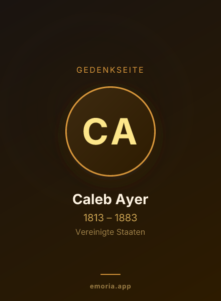 Gedenkportrait von Caleb Ayer