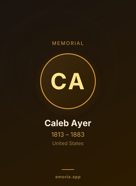 Memorial portrait of Caleb Ayer