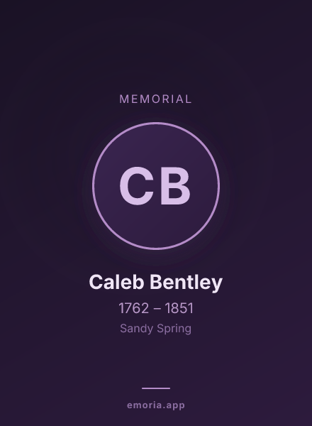 Memorial portrait of Caleb Bentley