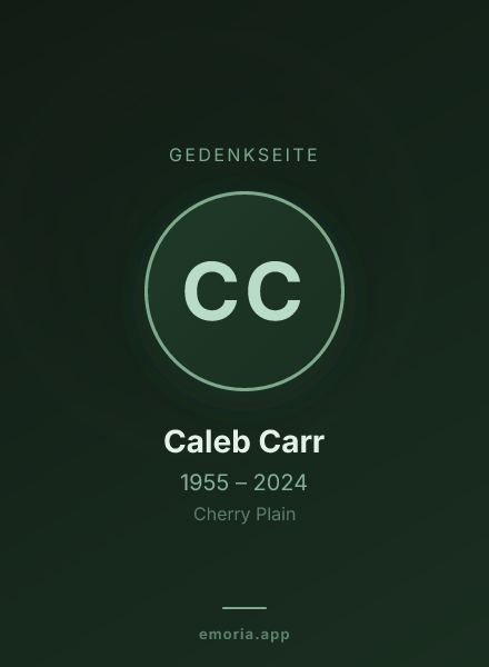Gedenkportrait von Caleb Carr