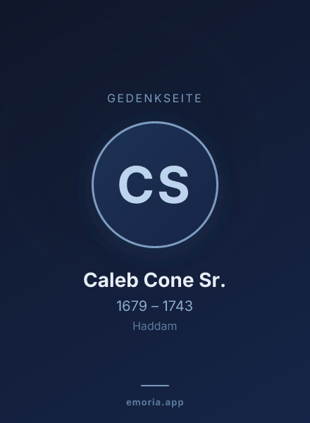 Gedenkportrait von Caleb Cone Sr.