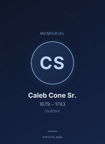 Memorial portrait of Caleb Cone Sr.