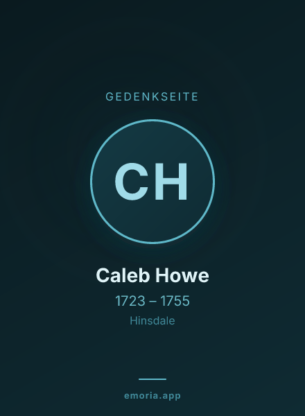 Gedenkportrait von Caleb Howe