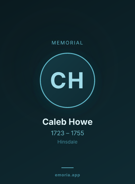 Memorial portrait of Caleb Howe