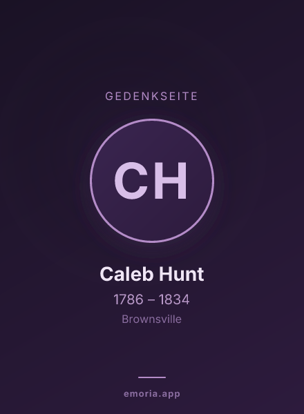 Gedenkportrait von Caleb Hunt