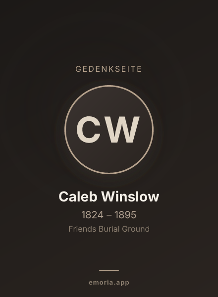 Gedenkportrait von Caleb Winslow