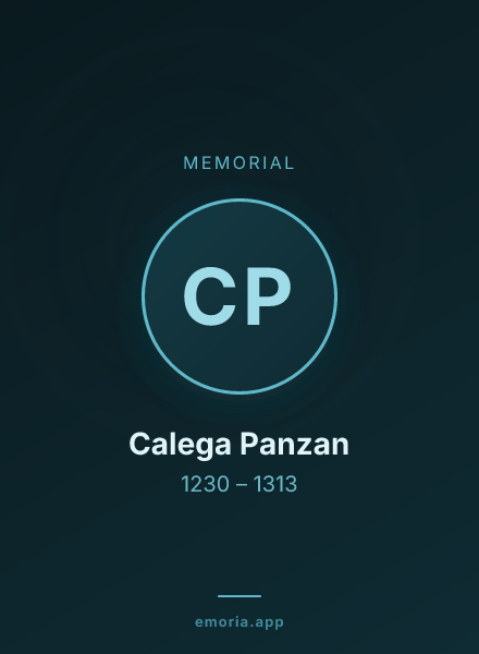 Memorial portrait of Calega Panzan