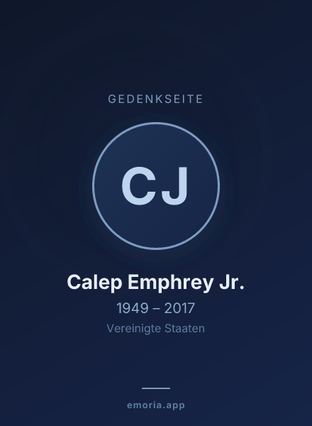 Gedenkportrait von Calep Emphrey Jr.