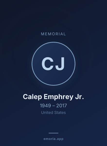 Memorial portrait of Calep Emphrey Jr.