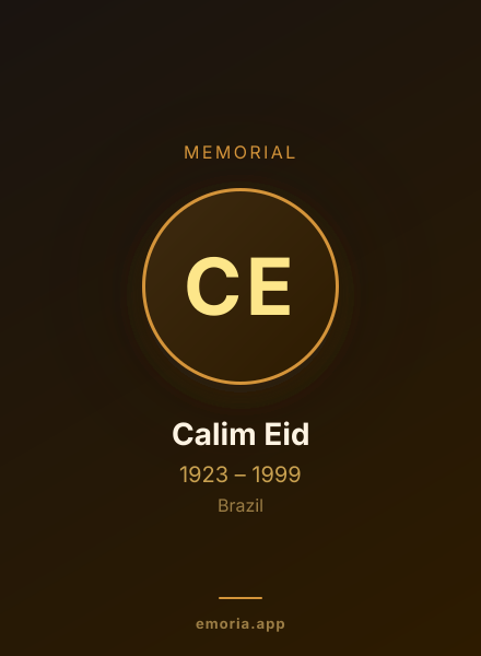 Memorial portrait of Calim Eid