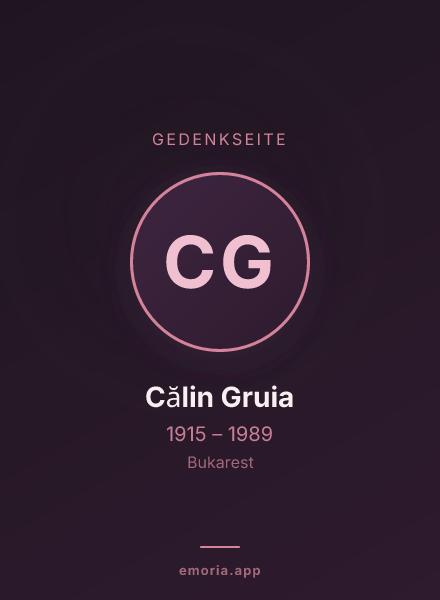 Gedenkportrait von Călin Gruia