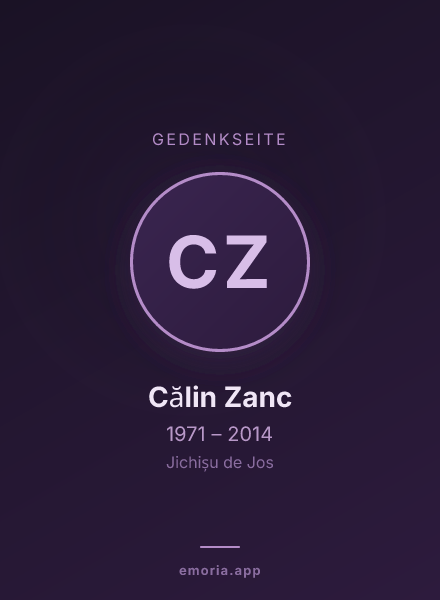 Gedenkportrait von Călin Zanc