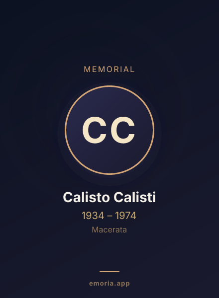 Memorial portrait of Calisto Calisti