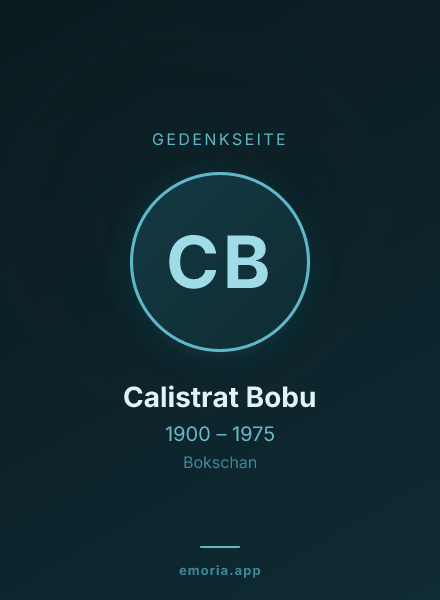 Gedenkportrait von Calistrat Bobu
