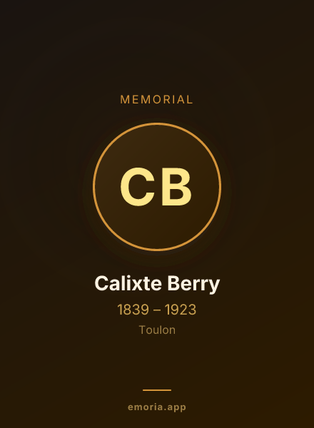 Memorial portrait of Calixte Berry