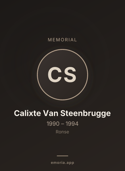 Memorial portrait of Calixte Van Steenbrugge