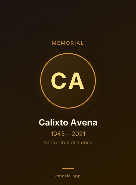 Memorial portrait of Calixto Avena