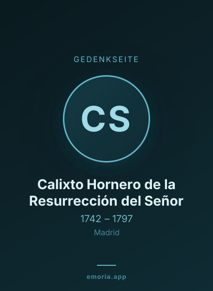 Gedenkportrait von Calixto Hornero de la Resurrección del Señor