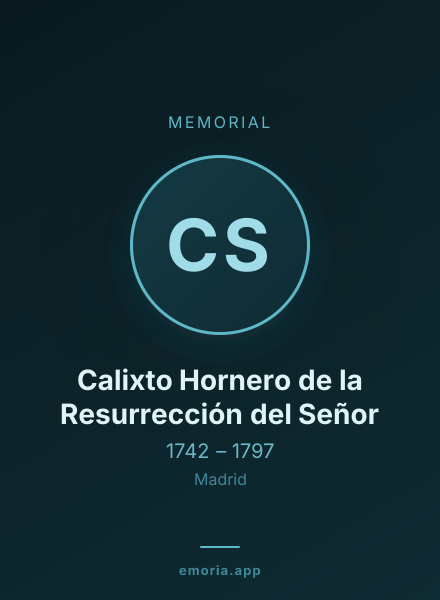Memorial portrait of Calixto Hornero de la Resurrección del Señor