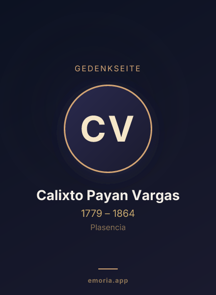 Gedenkportrait von Calixto Payan Vargas