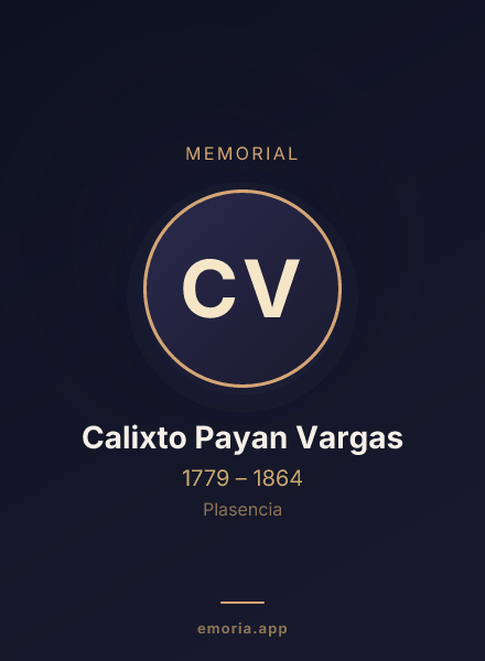 Memorial portrait of Calixto Payan Vargas