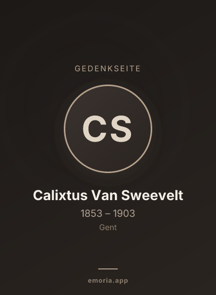 Gedenkportrait von Calixtus Van Sweevelt