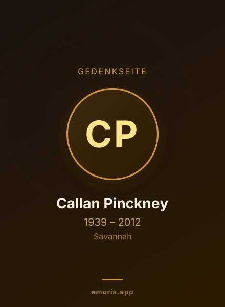 Gedenkportrait von Callan Pinckney