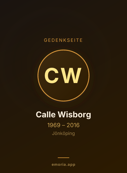 Gedenkportrait von Calle Wisborg