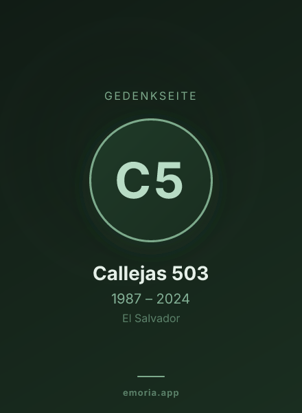 Gedenkportrait von Callejas 503