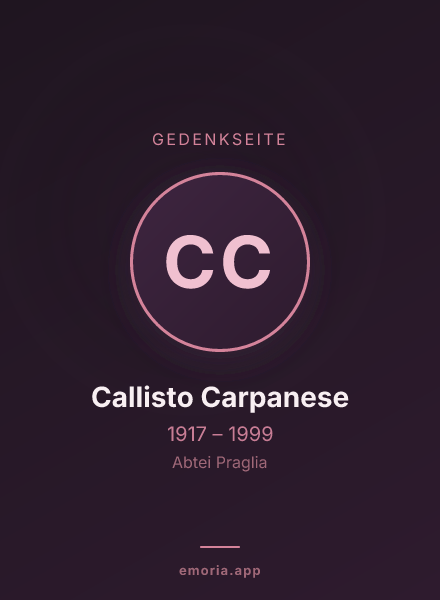 Gedenkportrait von Callisto Carpanese