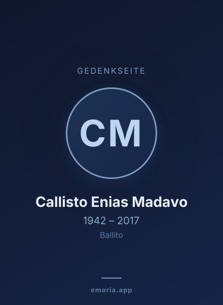 Gedenkportrait von Callisto Enias Madavo
