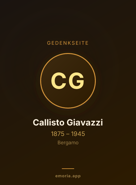 Gedenkportrait von Callisto Giavazzi