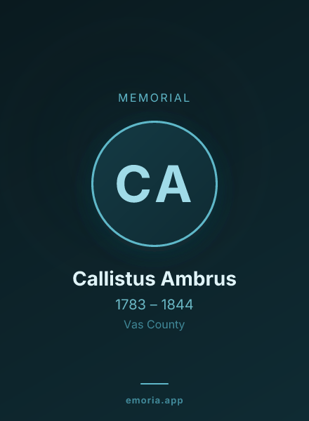 Memorial portrait of Callistus Ambrus