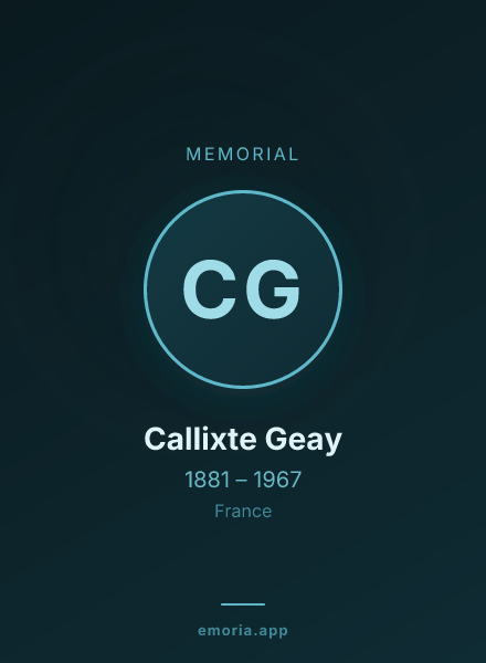 Memorial portrait of Callixte Geay