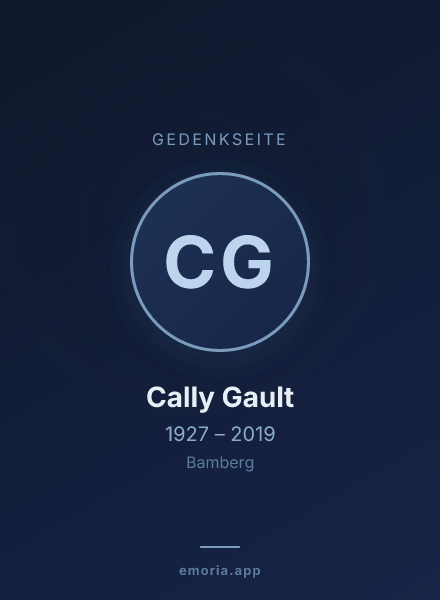 Gedenkportrait von Cally Gault